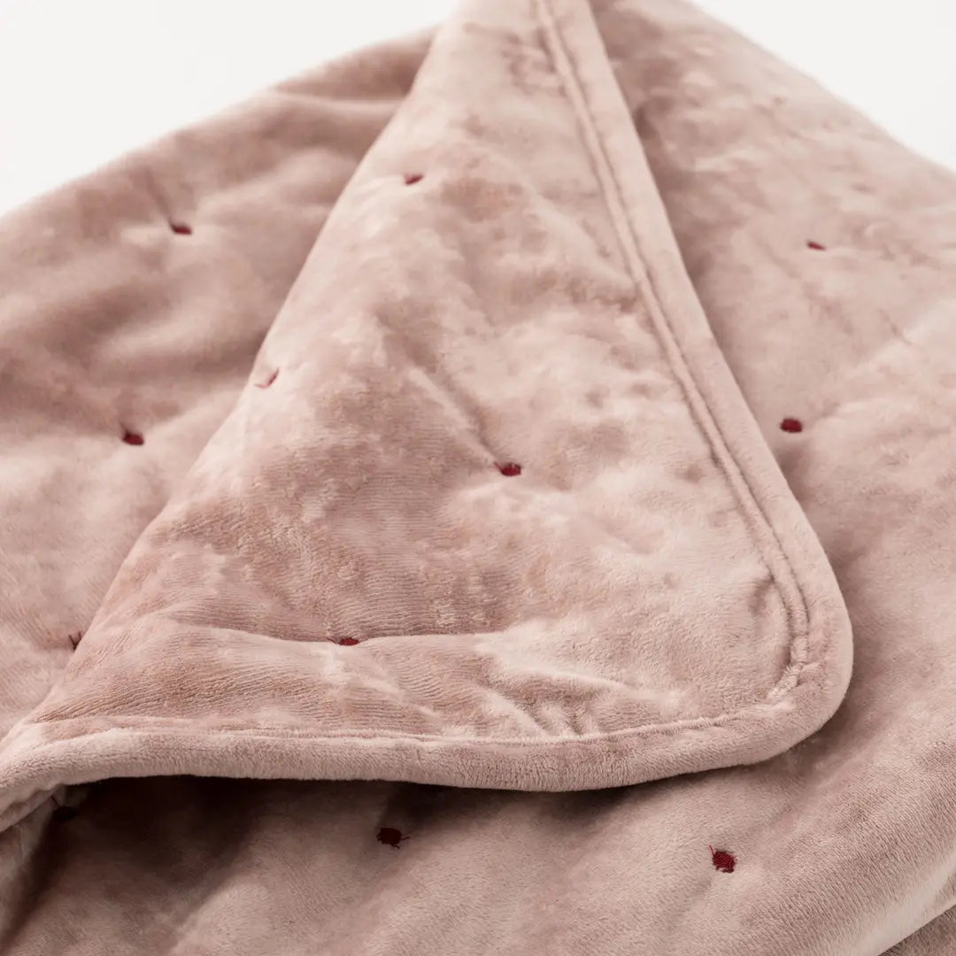 Plaid SELINA in velluto - Rosa