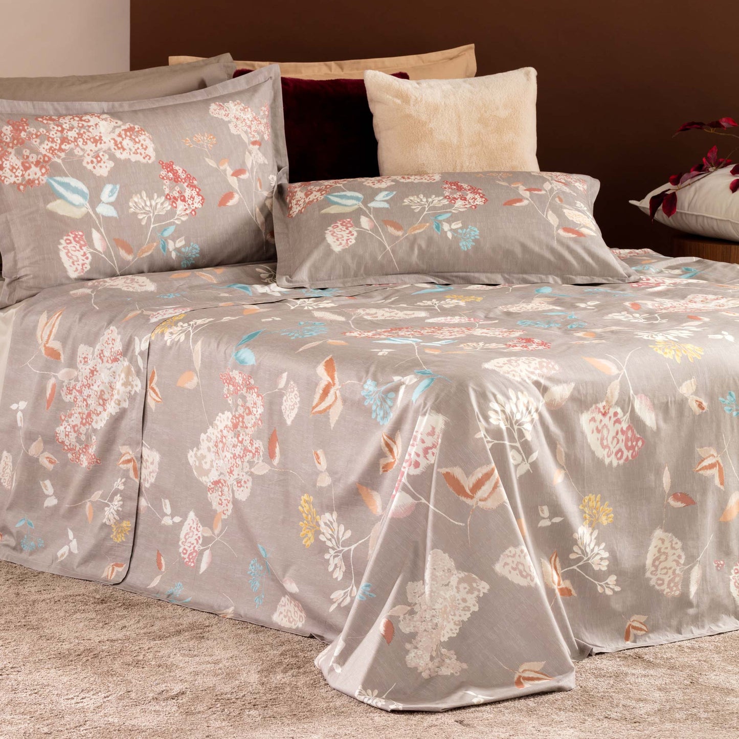 Completo Lenzuolo Copriletto percalle IKEBANA CARTA DA ZUCCHERO