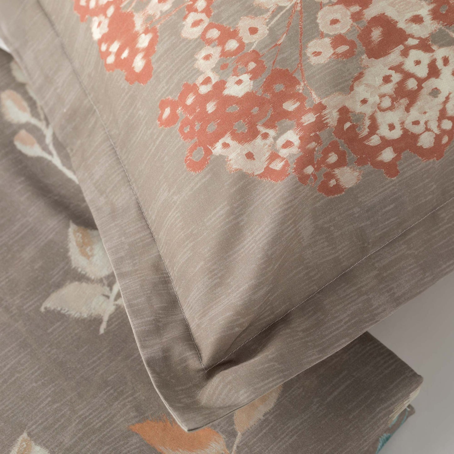 Completo Lenzuolo Copriletto percalle IKEBANA TORTORA