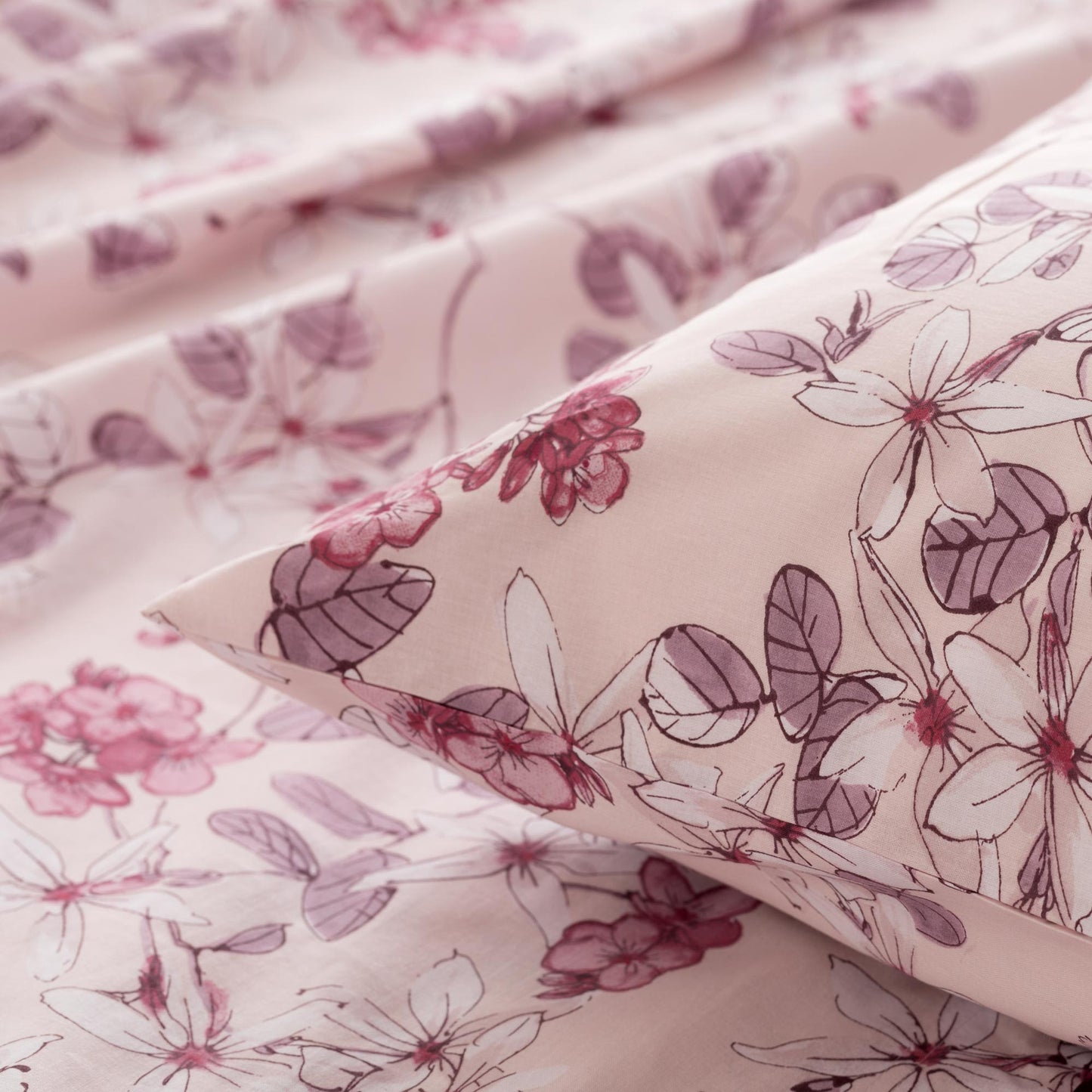 Zoe - completo letto cotone - rosa