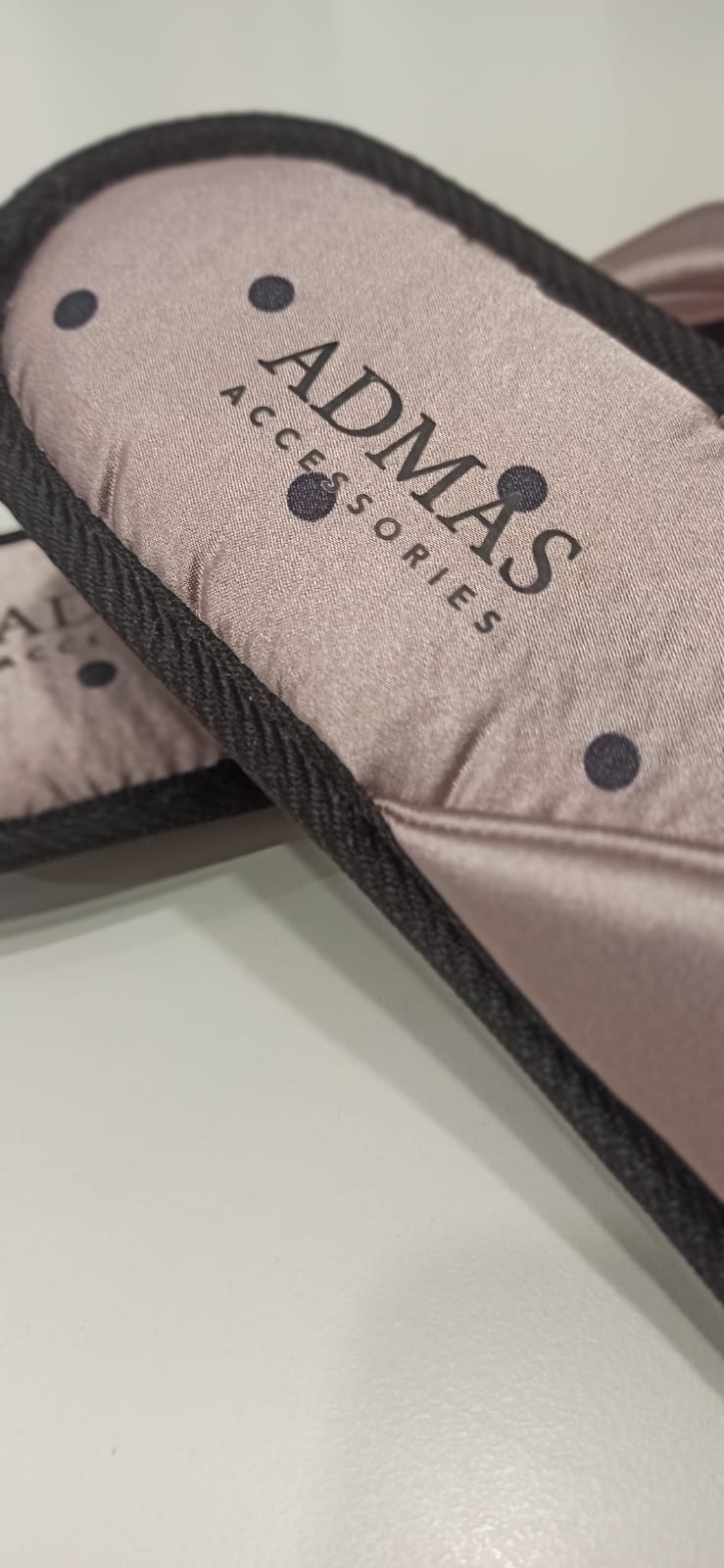 Ciabattine da camera satinate - Pois