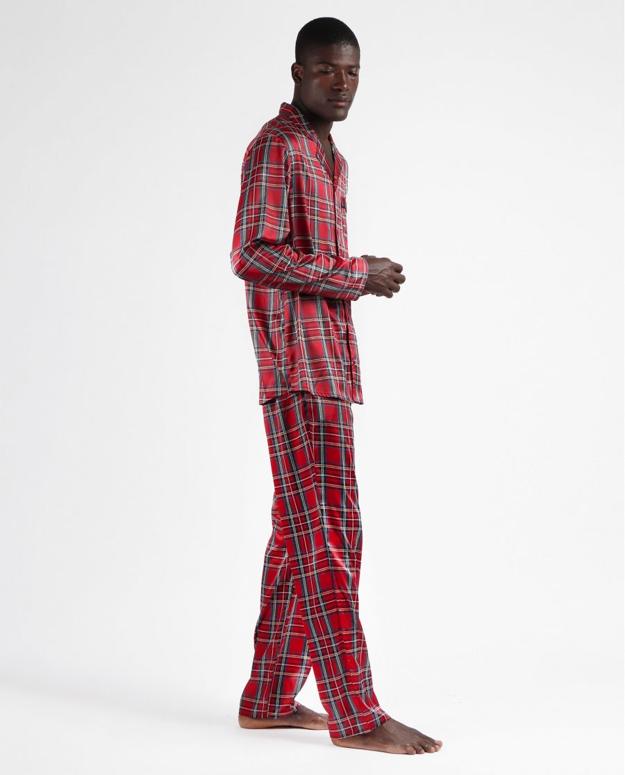Pigiama uomo in Raso - Tartan