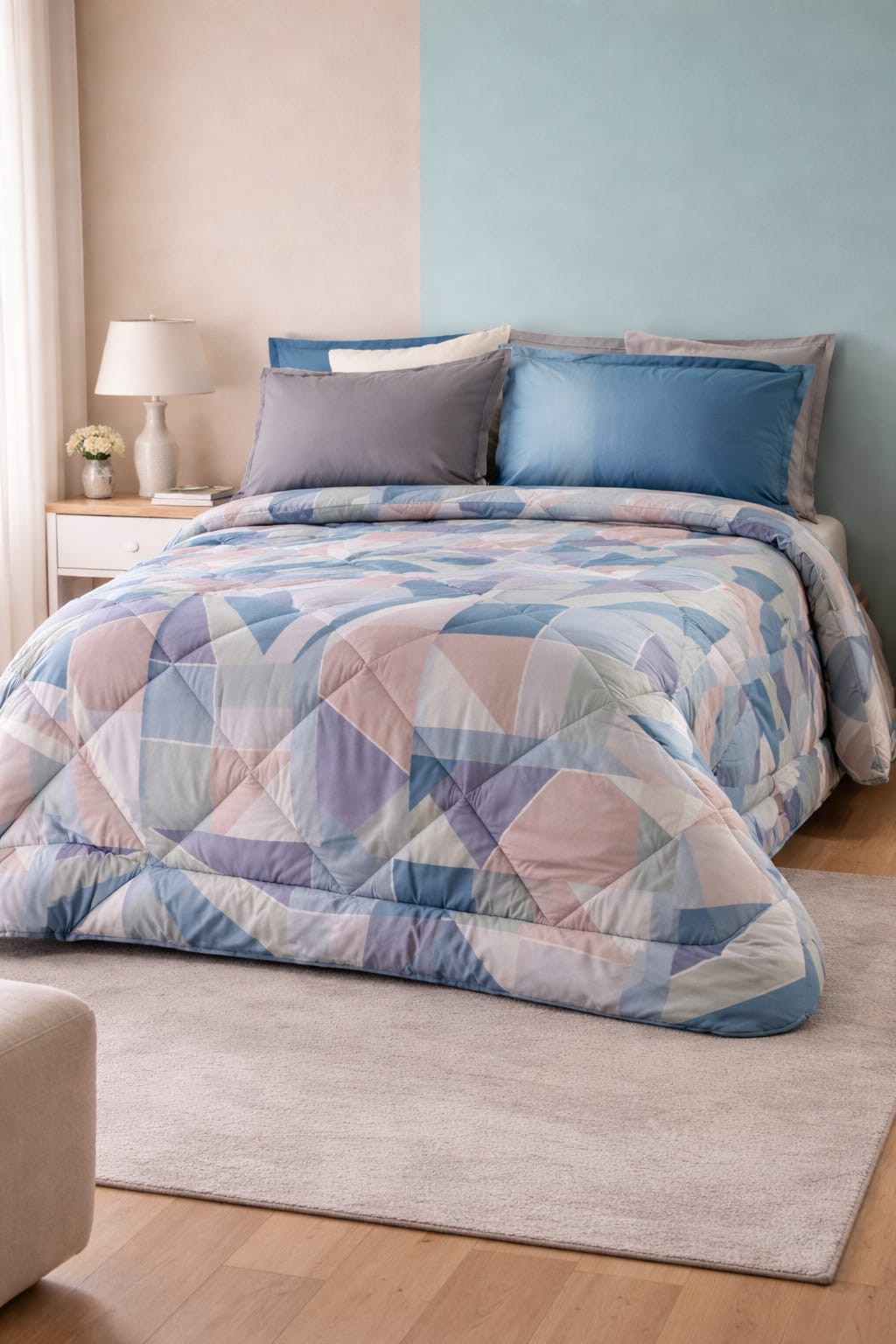 Trapunta in percalle di cotone Brody