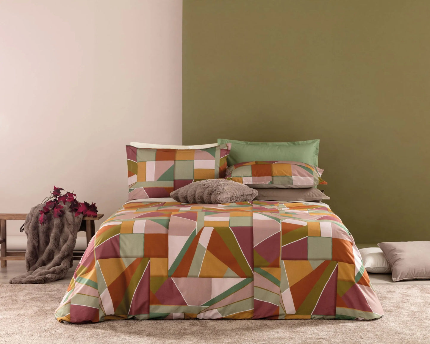 Parure Copripiumino Percalle Brody Giallo Ambra