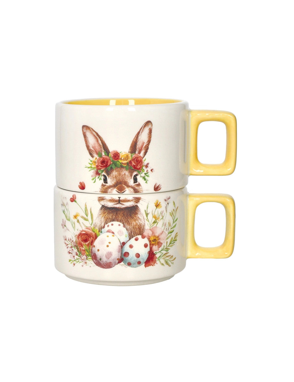 TAZZA IMPILABILE SWEET BUNNY GIALLO SET 2 PZ DOLOMITE
