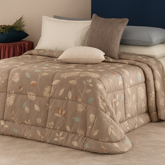 Trapunta Velluto IKEBANA TORTORA