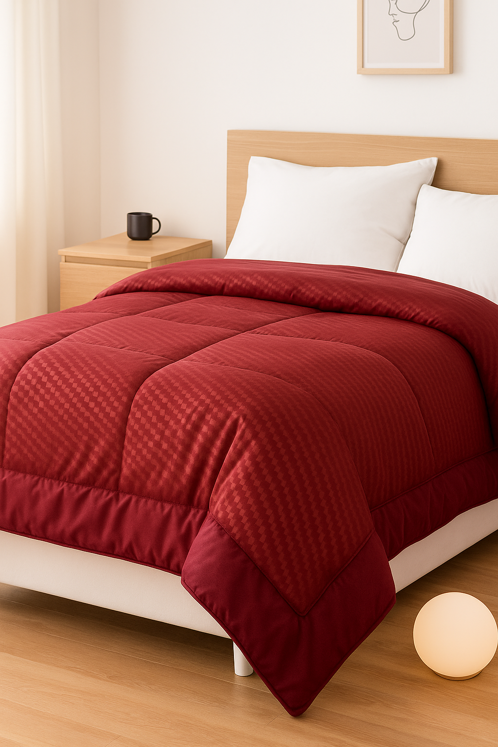 Trapunta microfibra rosso/Bordeaux