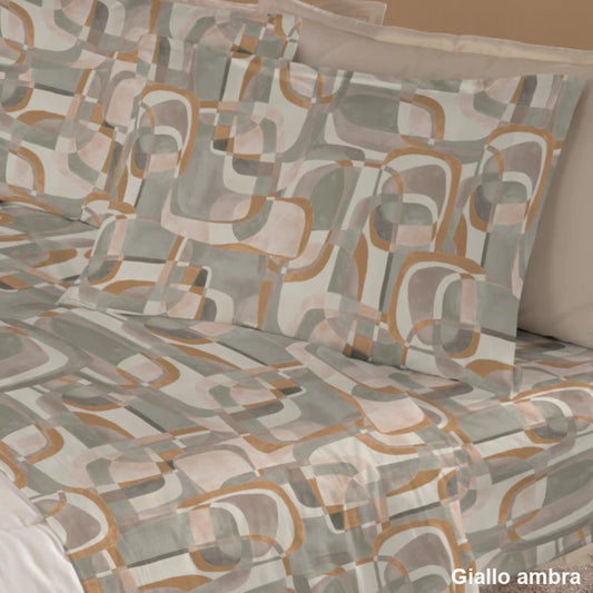 Alan - completo letto cotone - ambra