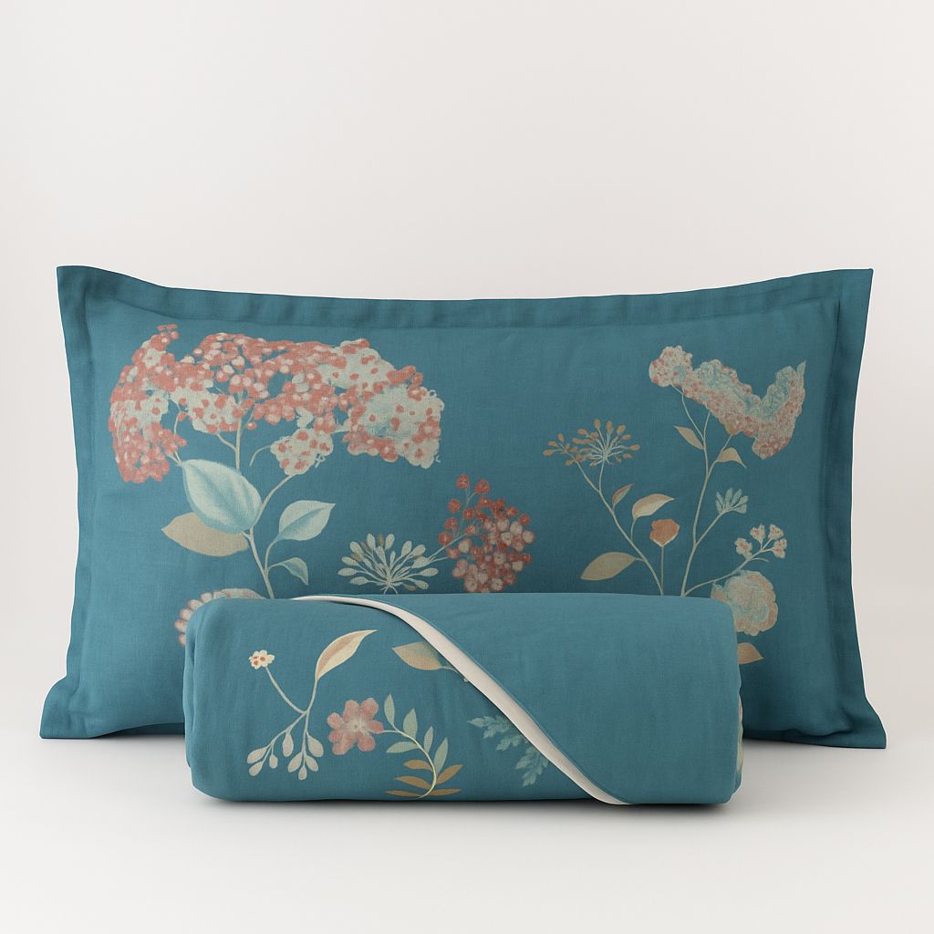 Parure Copripiumino Percalle Ikebana Carta da zucchero