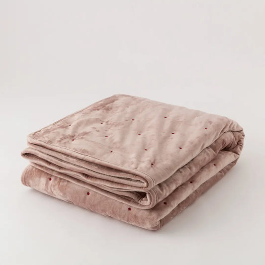 Plaid SELINA in velluto - Rosa