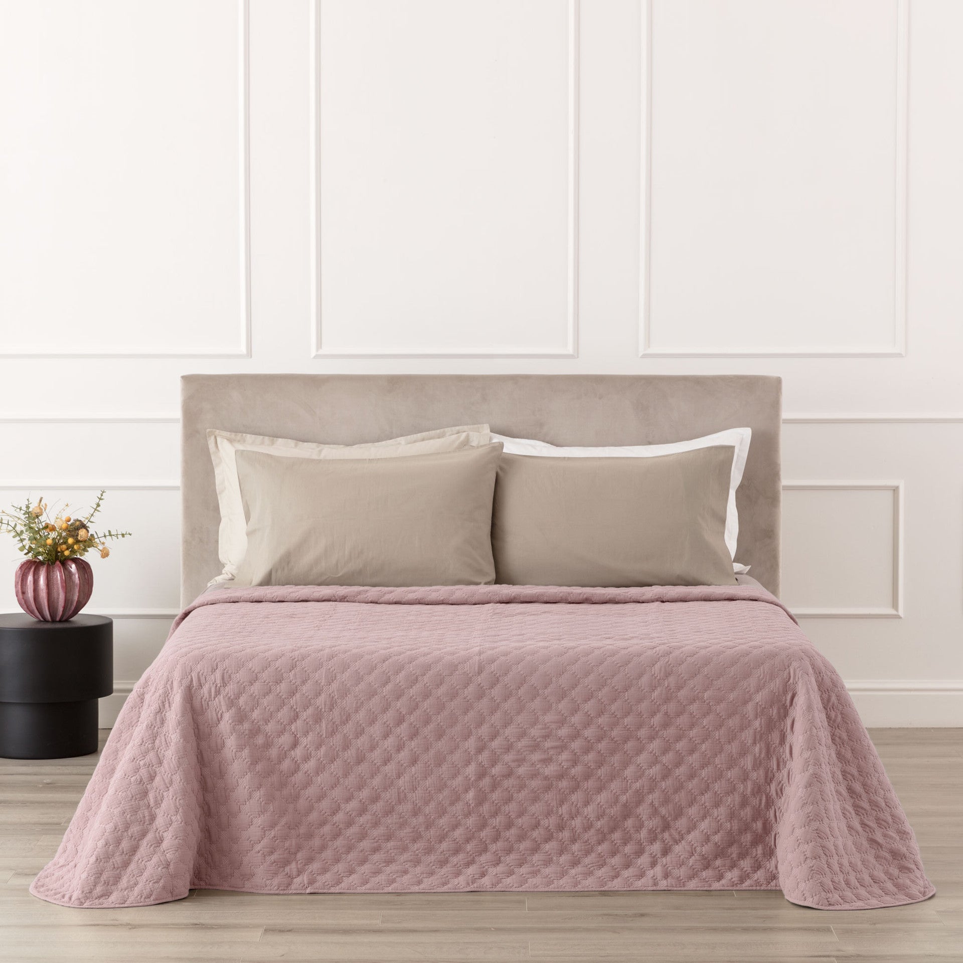 Trapuntino in Mussola di Cotone - Malva