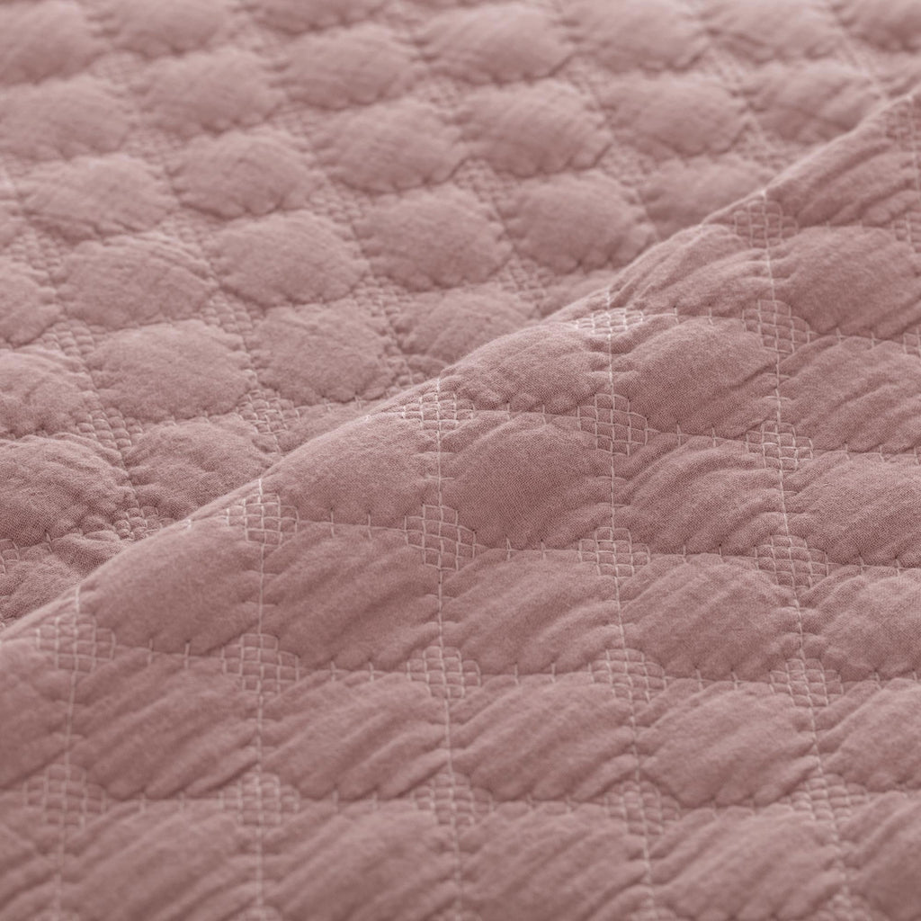 Trapuntino in Mussola di Cotone - Malva
