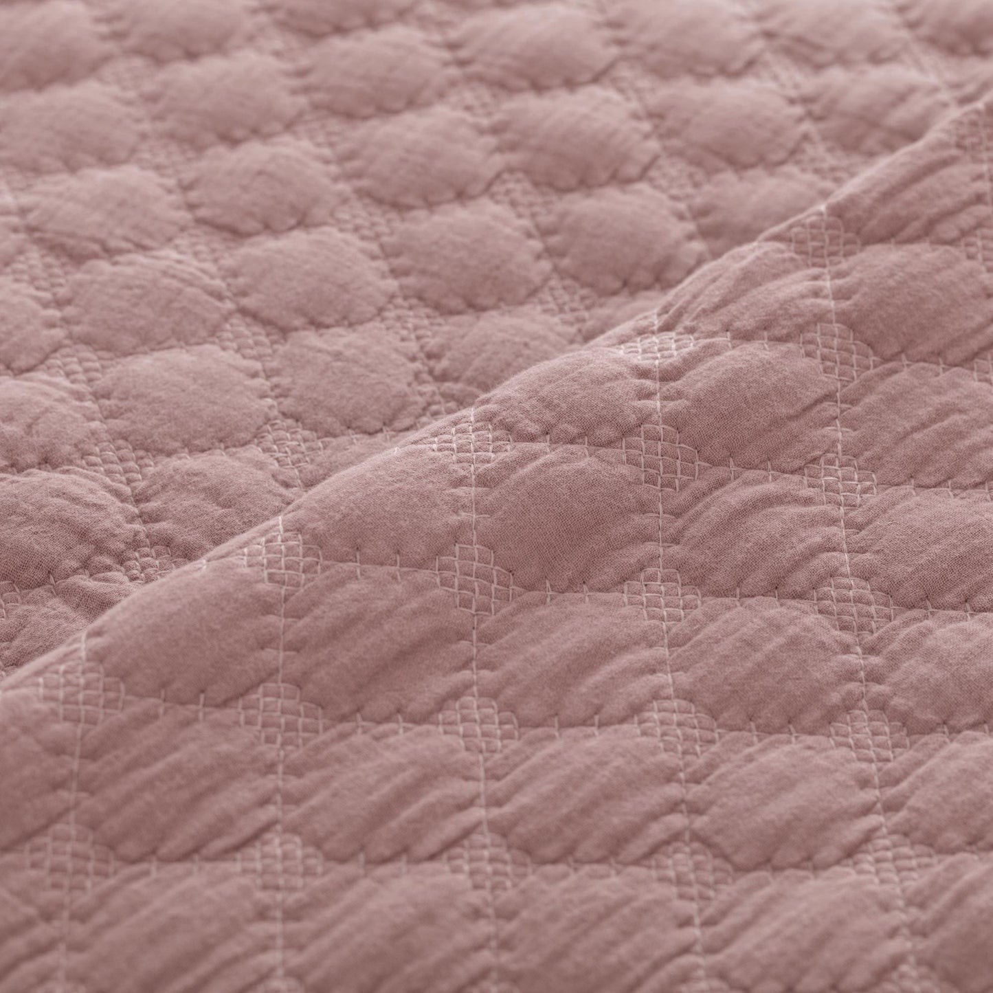 Trapuntino in Mussola di Cotone - Malva