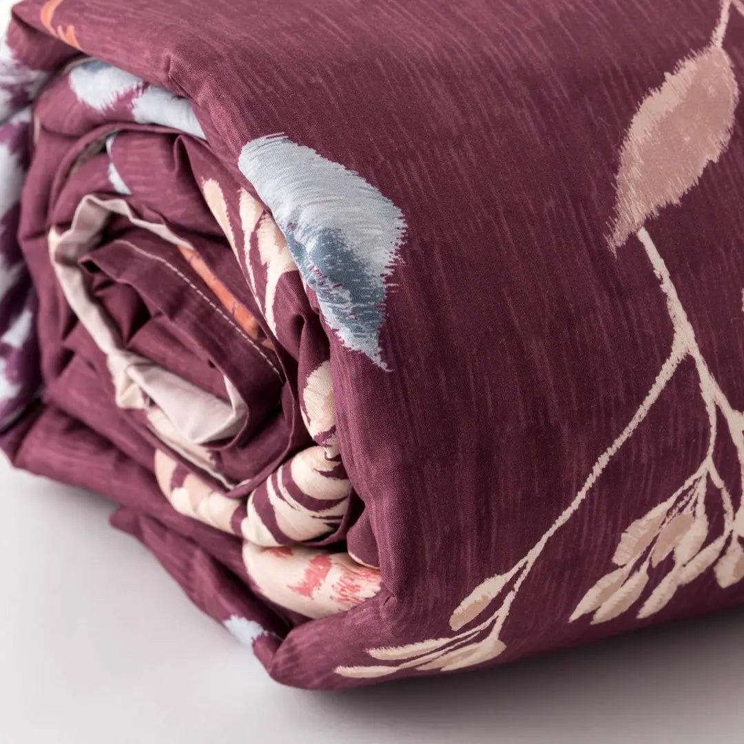 Parure Copripiumino Percalle Ikebana melograno