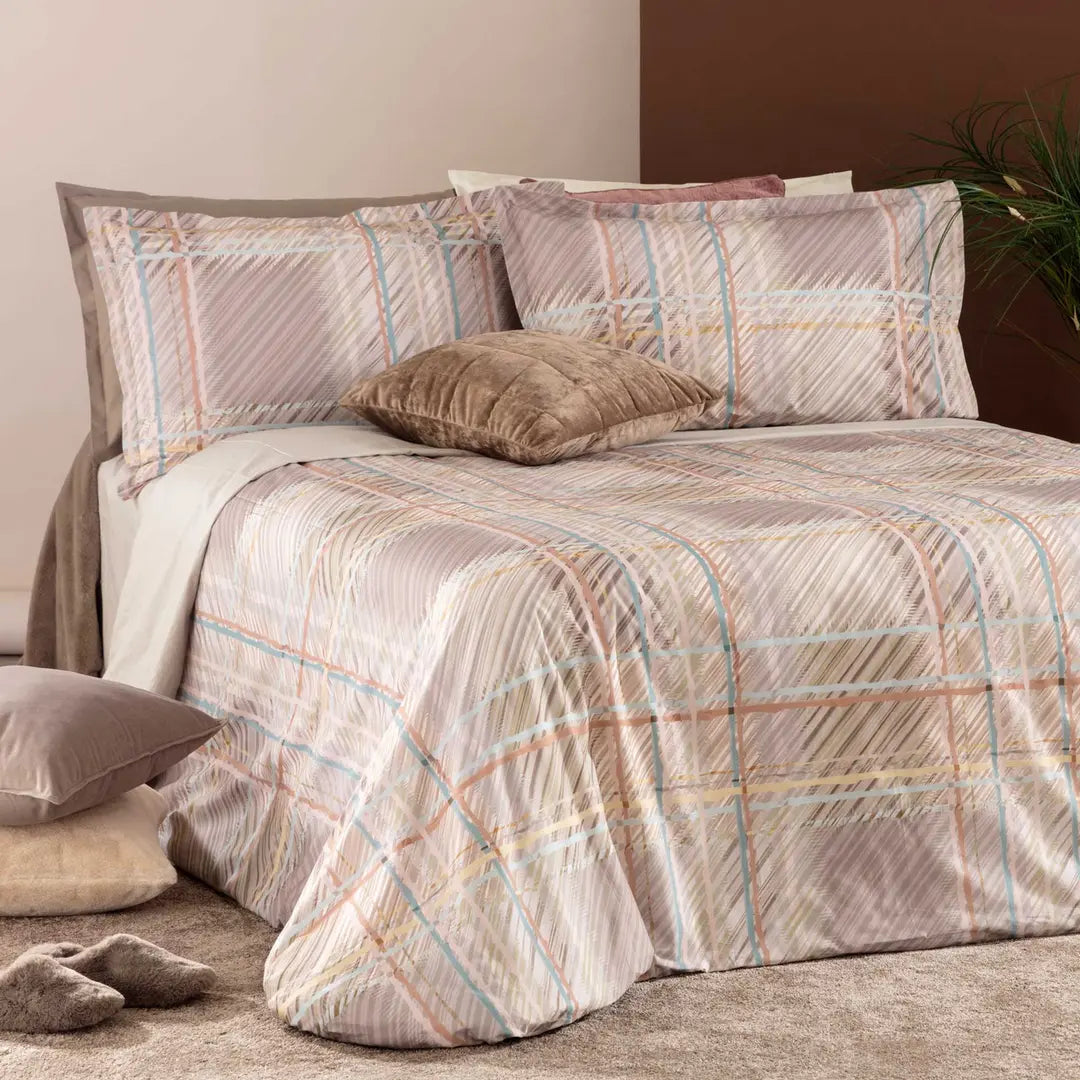 Parure Copripiumino Percalle Yuta Tortora