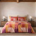 Parure copripiumino in cotone fantasia geometrica patchwork PARKER