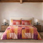 Parure copripiumino in cotone fantasia geometrica patchwork PARKER
