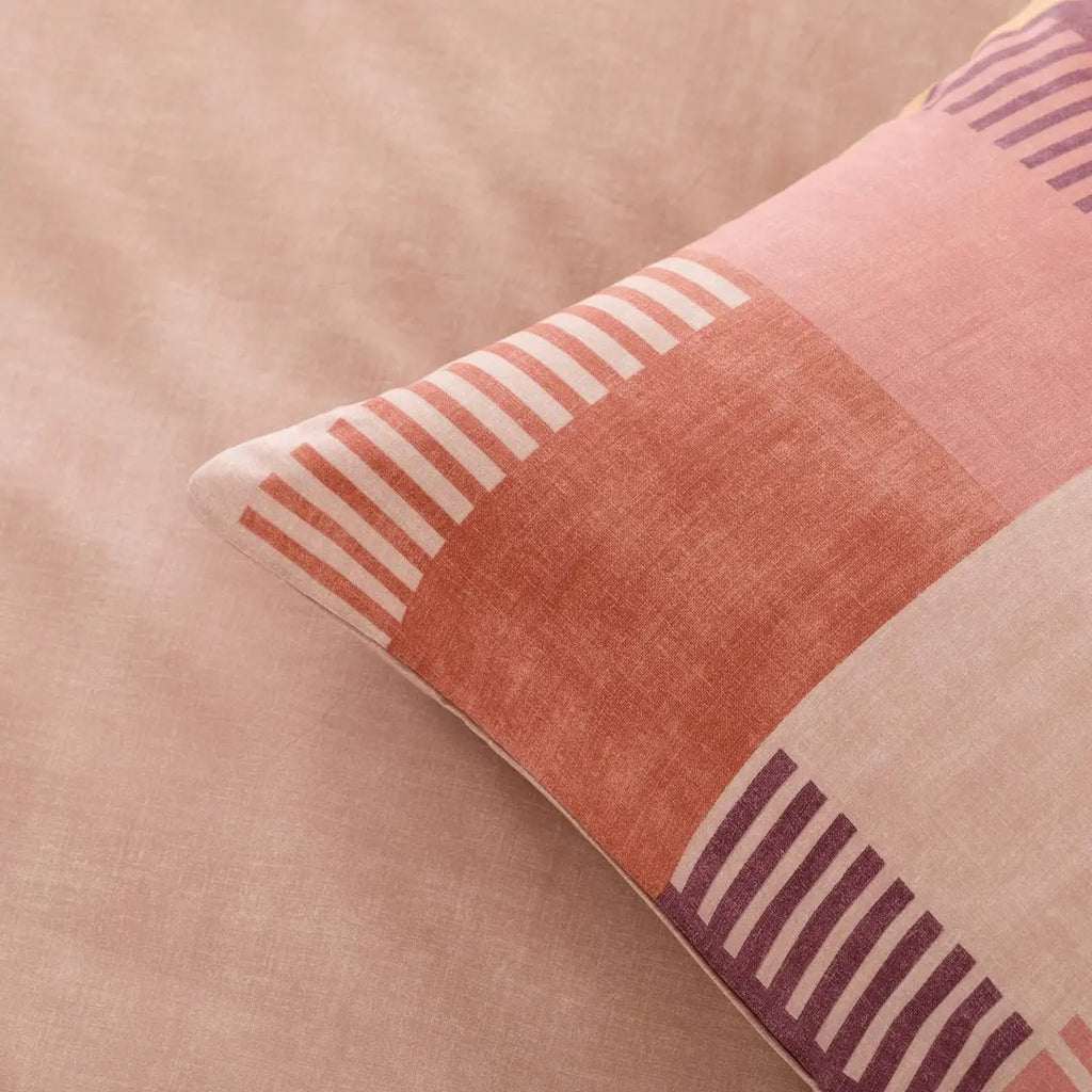 Parure copripiumino in cotone fantasia geometrica patchwork PARKER