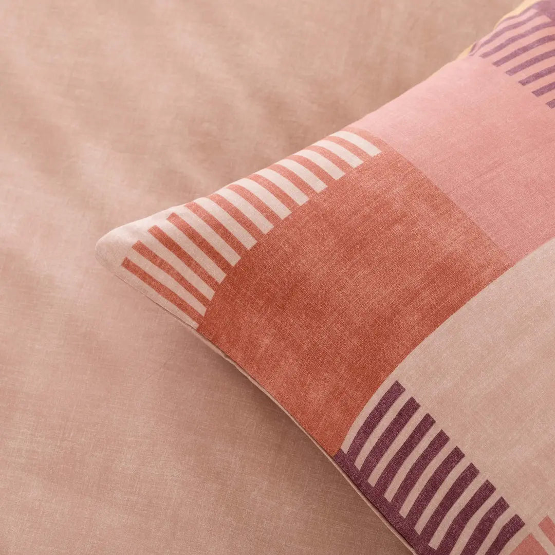 Parure copripiumino in cotone fantasia geometrica patchwork PARKER