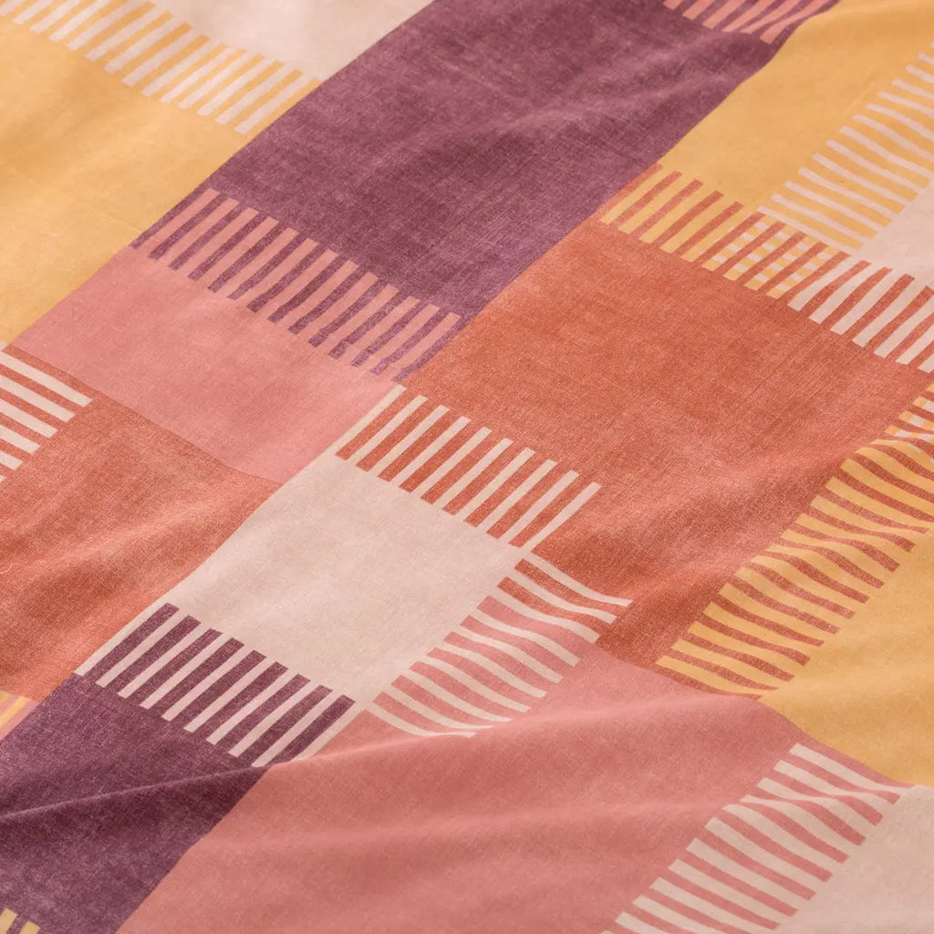 Parure copripiumino in cotone fantasia geometrica patchwork PARKER