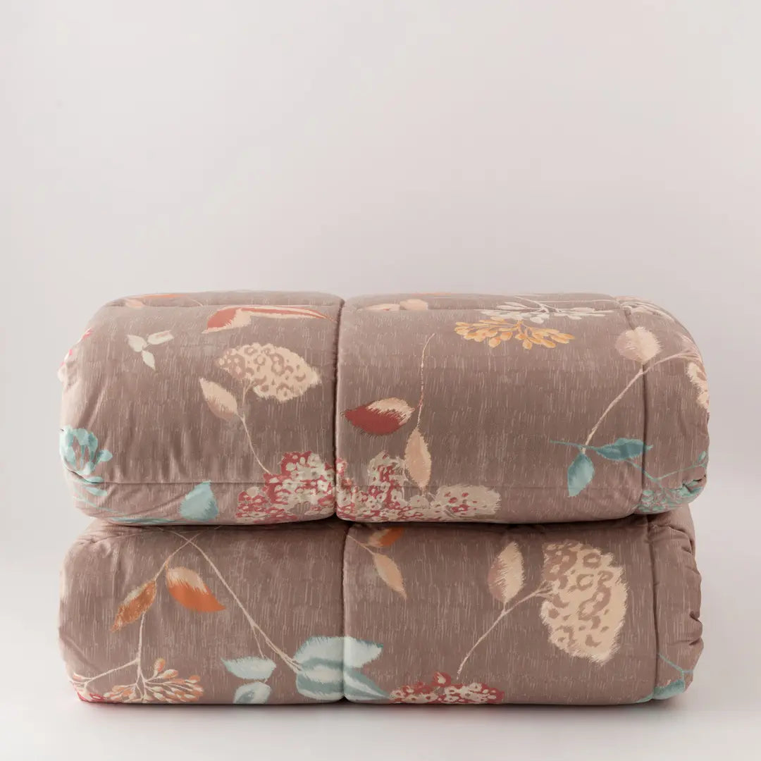 Trapunta Velluto IKEBANA TORTORA