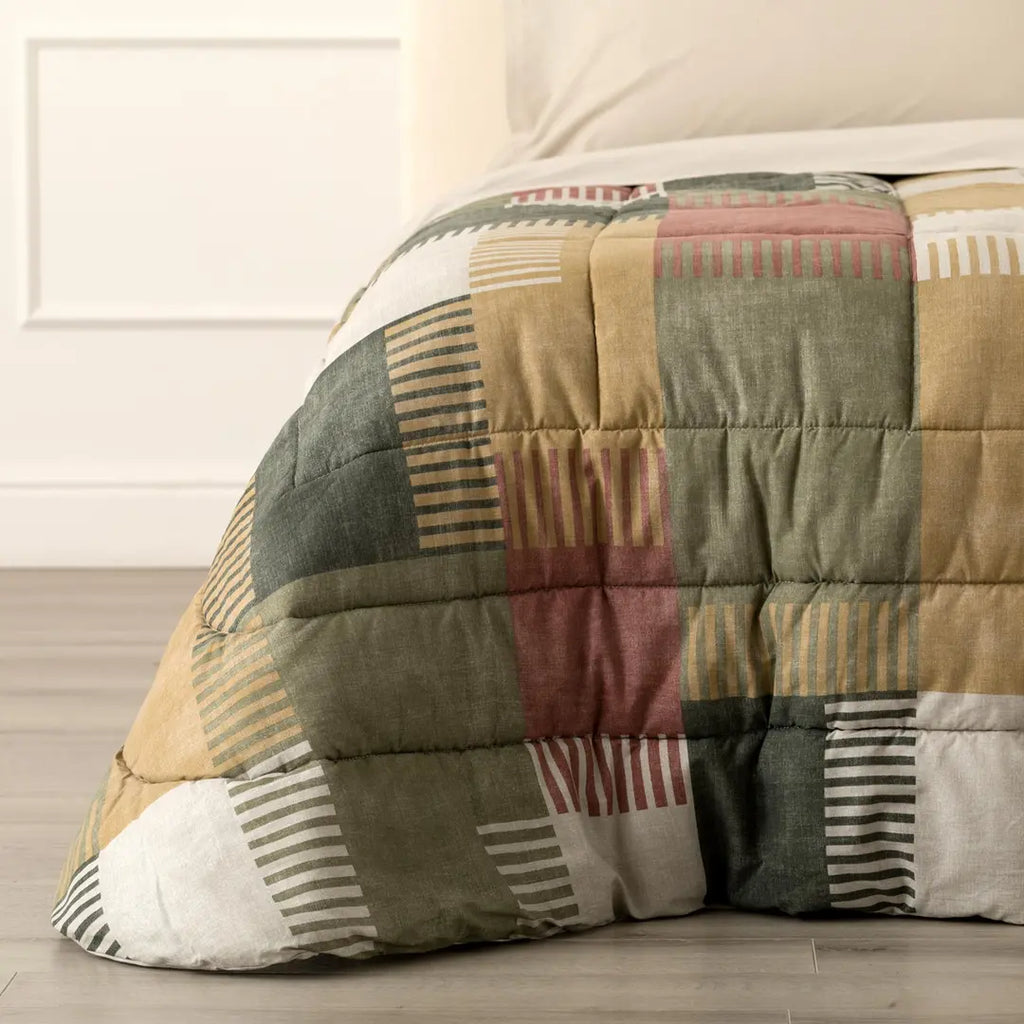 Trapunta Invernale In Cotone Fantasia Geometrica Patchwork PARKER