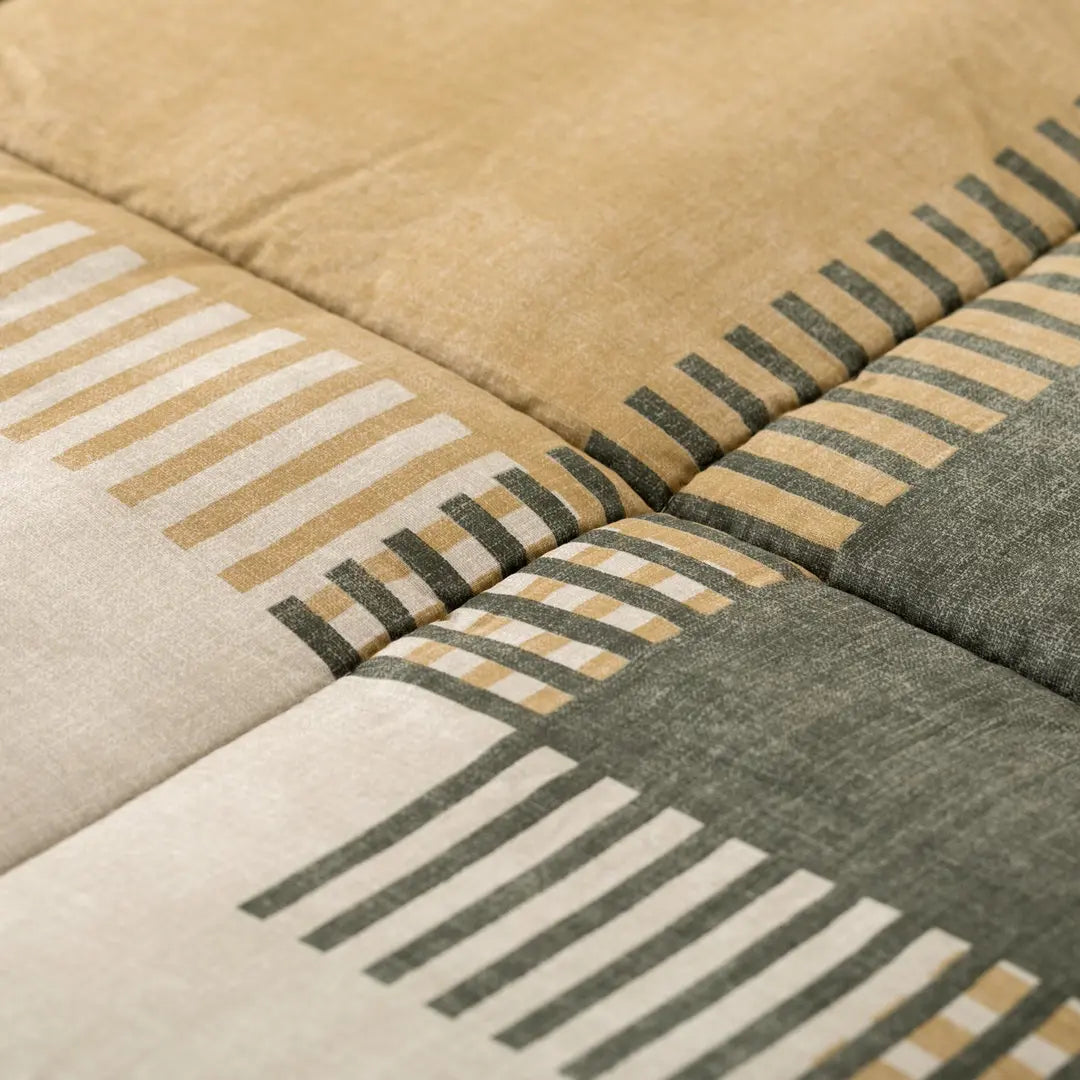 Trapunta Invernale In Cotone Fantasia Geometrica Patchwork PARKER