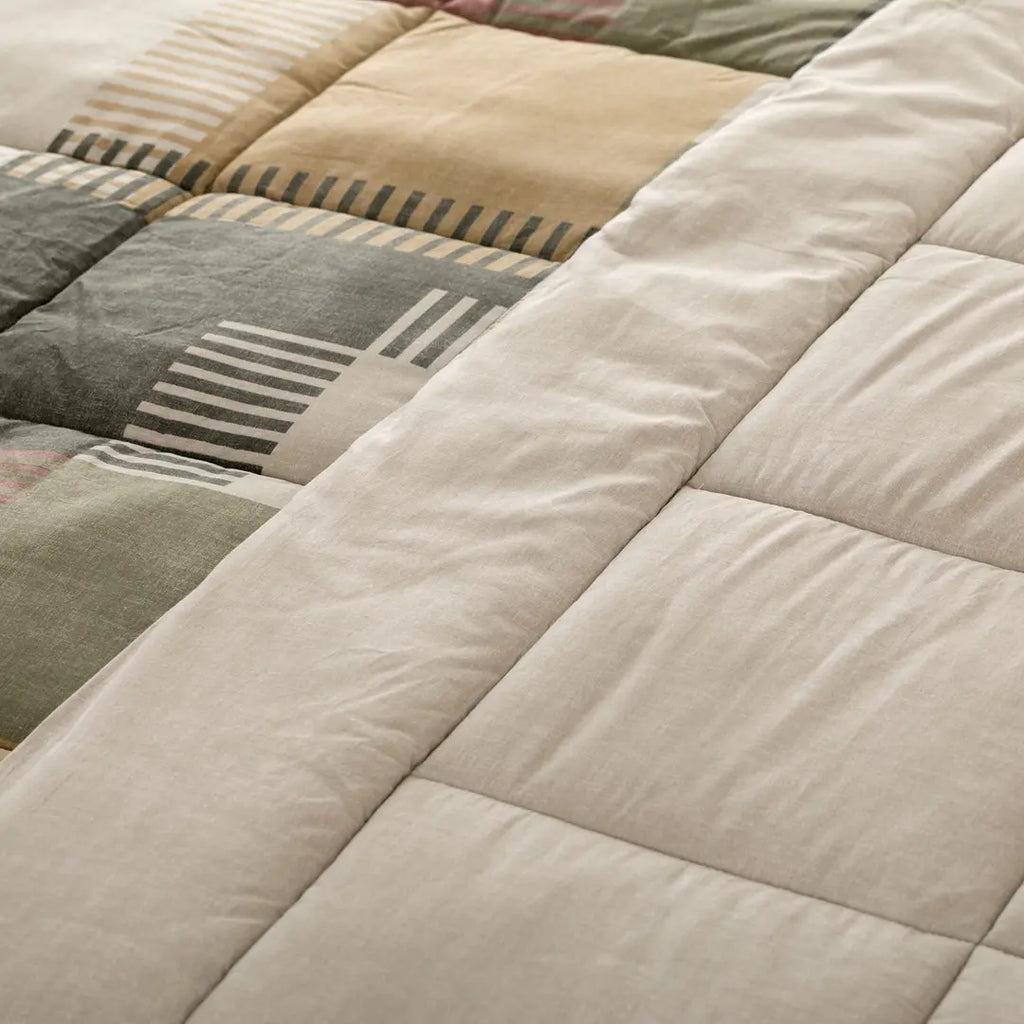 Trapunta Invernale In Cotone Fantasia Geometrica Patchwork PARKER