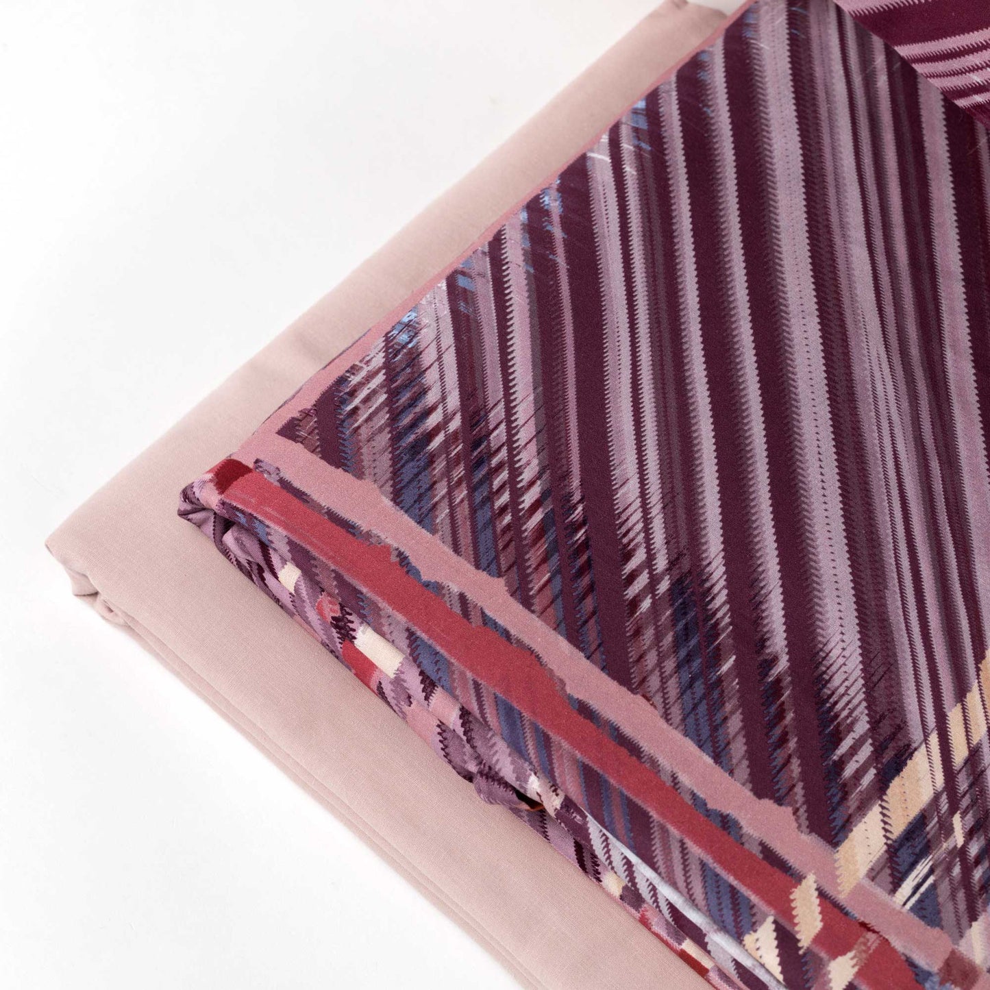 Completo Lenzuolo Copriletto percalle YUTA ROSSO MELOGRANO