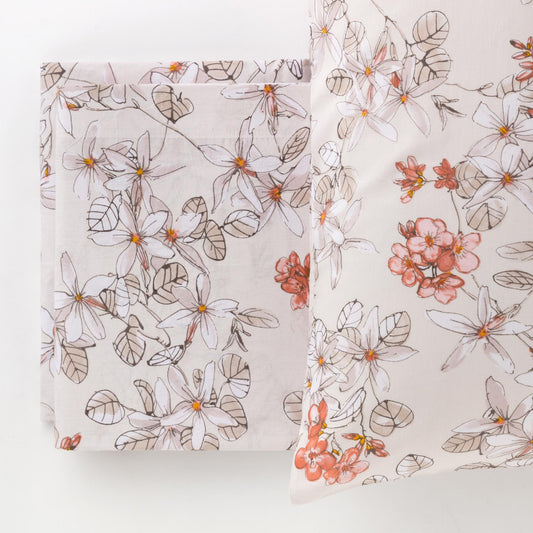 Zoe - completo letto cotone - tortora