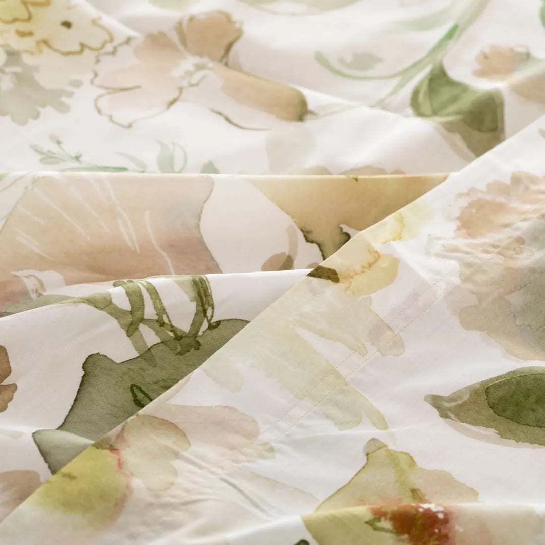 COMPLETO LENZUOLO COPRILETTO PERCALLE MELIKA SALVIA