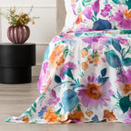 COMPLETO LENZUOLO COPRILETTO  MELIKA PERCALLE ORCHIDEA