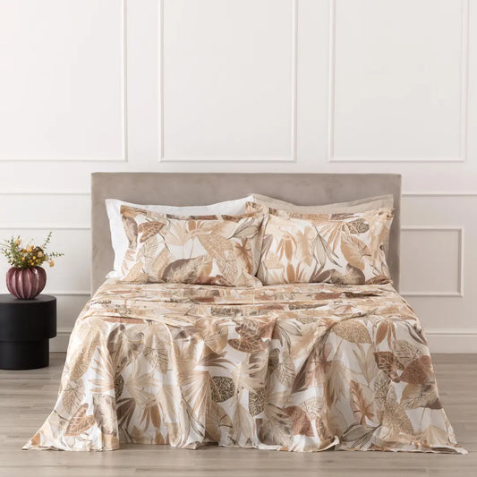 COMPLETO LENZUOLO COPRILETTO PERCALLE ARJOLA DESERTO