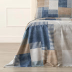 Completo letto in cotone fantasia geometrica patchwork PARKER