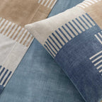 Completo letto in cotone fantasia geometrica patchwork PARKER