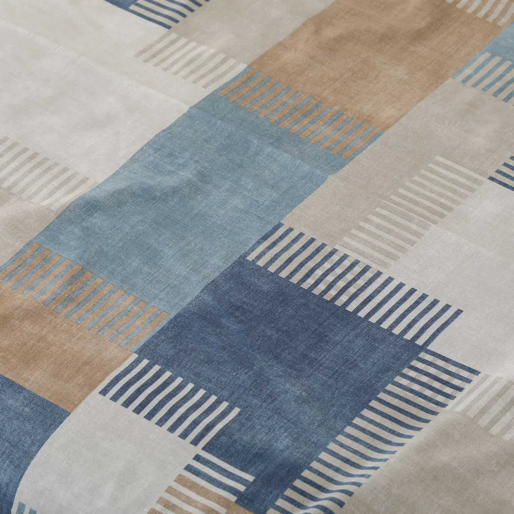 Completo letto in cotone fantasia geometrica patchwork PARKER