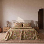 Completo letto 100% cotone fantasia ramage EMBER verde