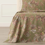 Completo letto 100% cotone fantasia ramage EMBER verde