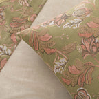 Completo letto 100% cotone fantasia ramage EMBER verde