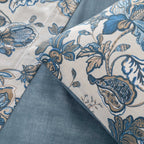Completo letto 100% cotone fantasia ramage EMBER blu