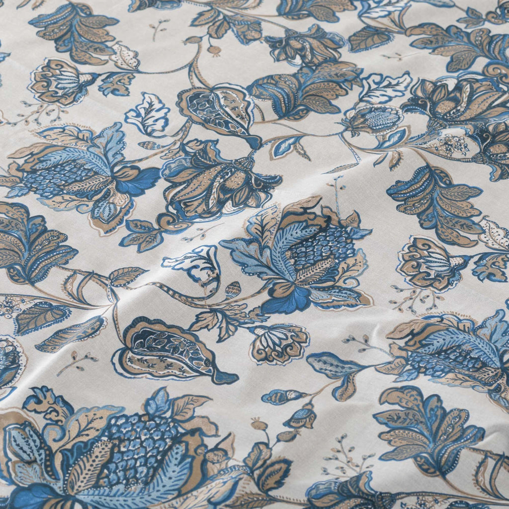 Completo letto 100% cotone fantasia ramage EMBER blu