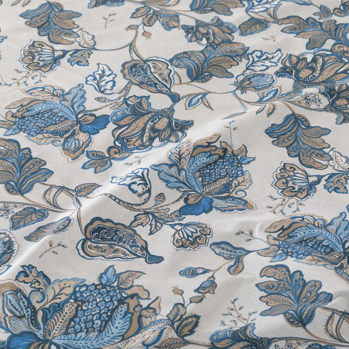 Completo letto 100% cotone fantasia ramage EMBER blu