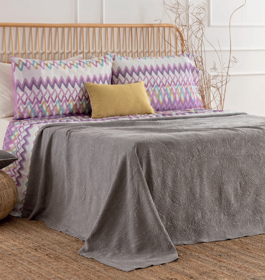 Moirè - Copriletto in Cotone Jacquard