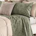 Completo letto 100% cotone RIANA verde oliva