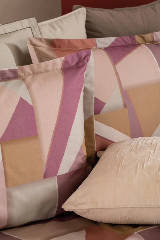 Parure Copripiumino Percalle Brody Rosa loto