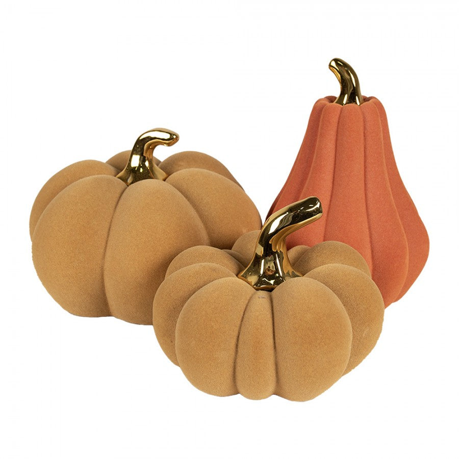 Decorazione Zucca gialla ceramica piccola