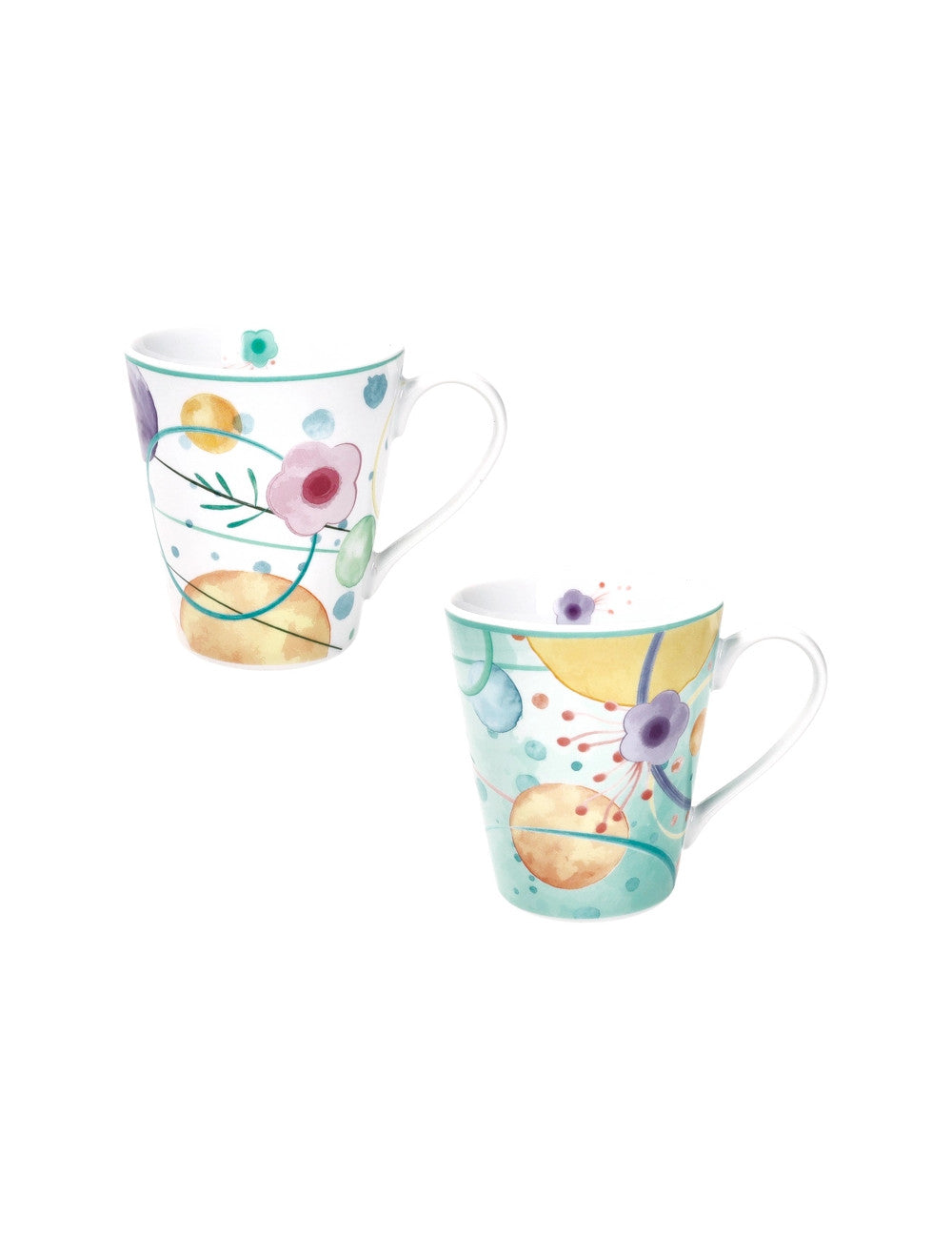 Mug bollicine set 2 pz porcellana