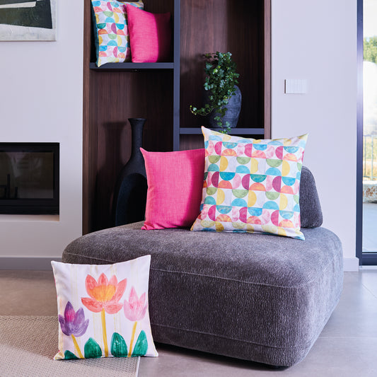 I cuscini decorativi della collezione Petali di luce