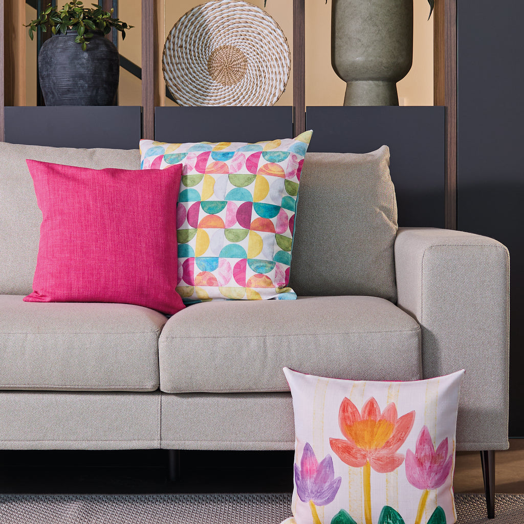 I cuscini decorativi della collezione Petali di luce