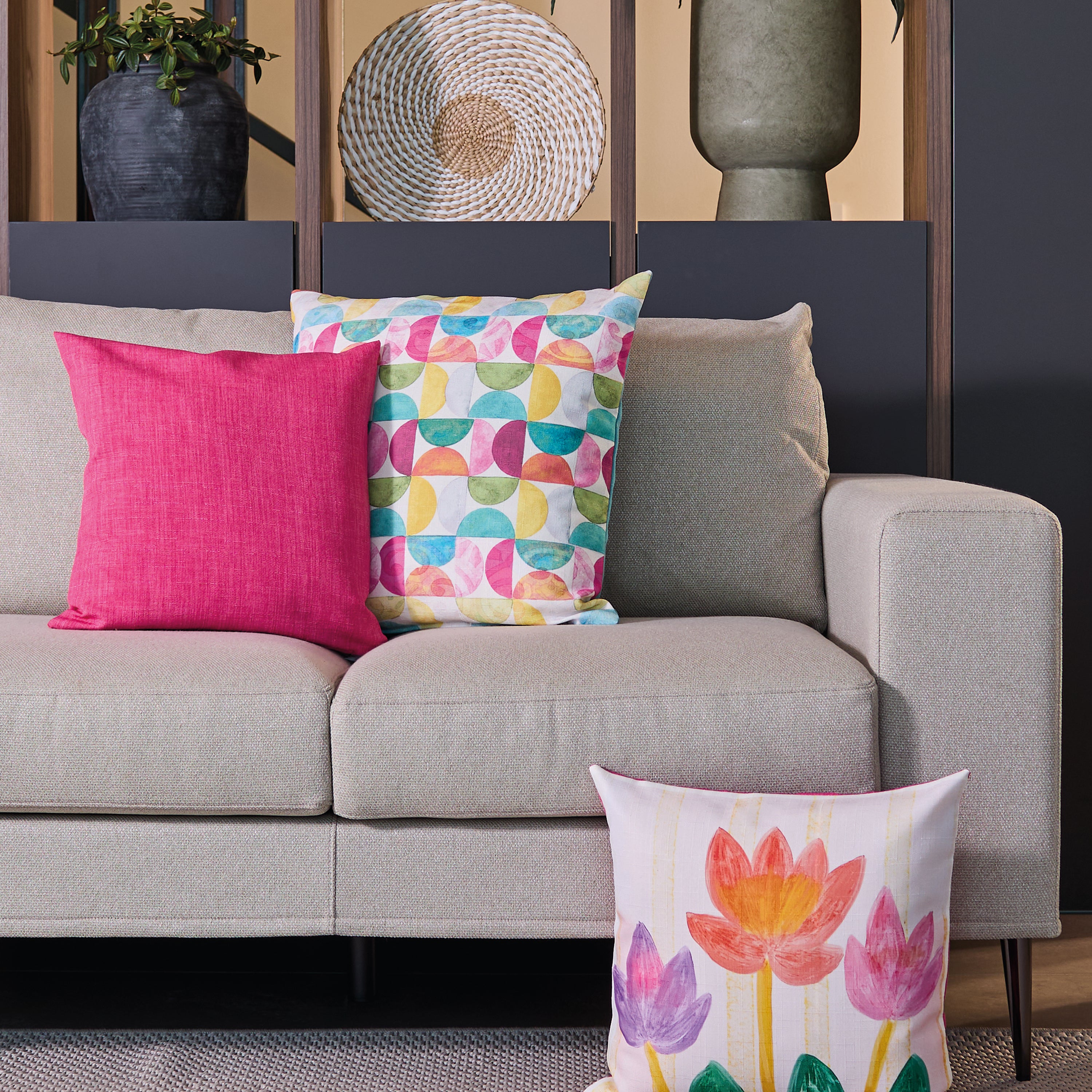 I cuscini decorativi della collezione Petali di luce